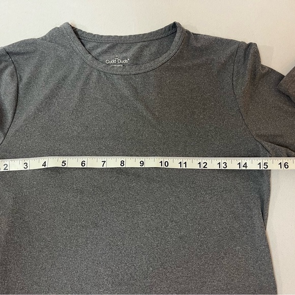 Grey Cuddl Duds  Long Sleeve Women's Microwear Lightweight Fleece Crew Neck Top - Picture 5 of 8